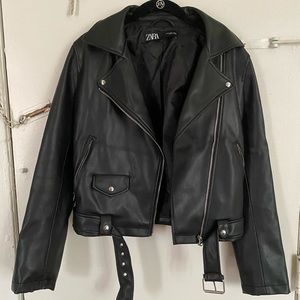 Zara faux leather jacket
